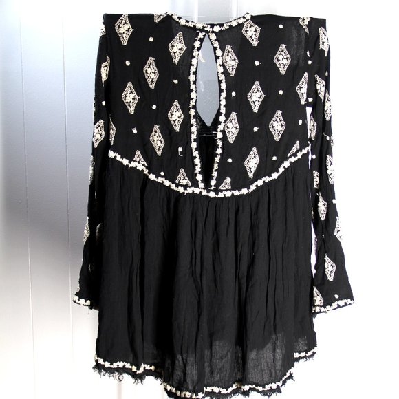 FREE PEOPLE EMBROIDERED TUNIC TOP - Picture 6 of 14